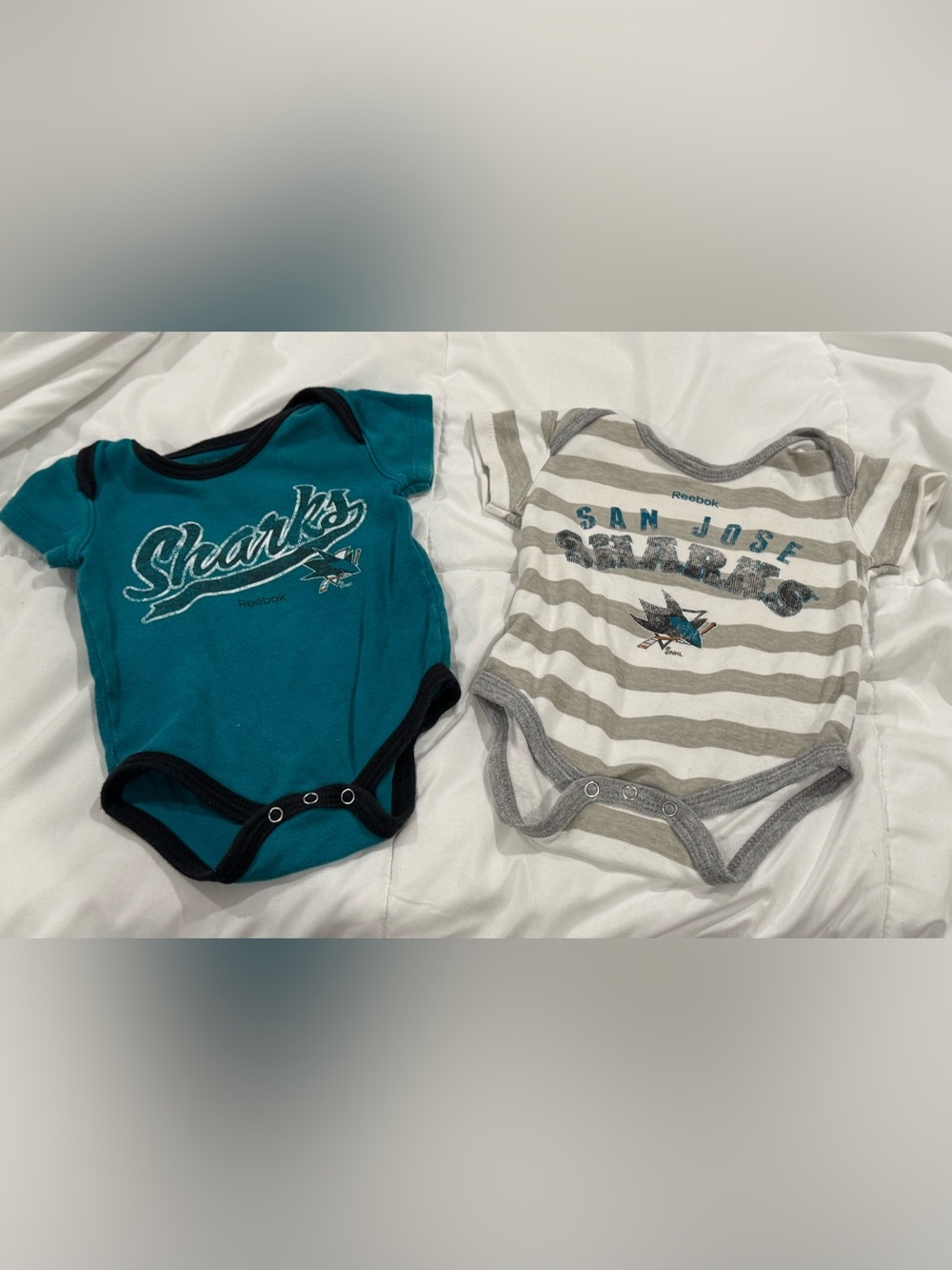Reebok San Jose Sharks Infant One-Piece Bodysuit (set of 2)